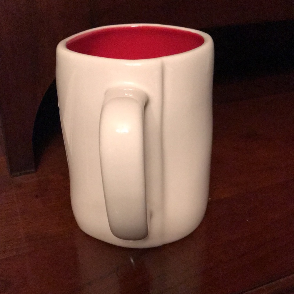 Rae Dunn USA Mug blue letters red interior glossy finish NWOT - Picture 3 of 4